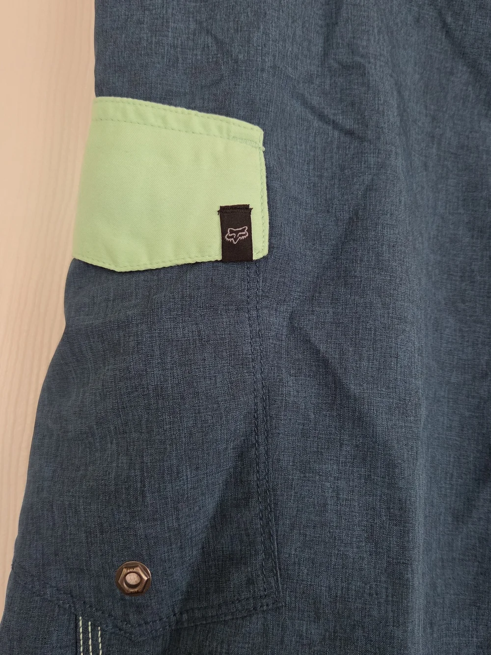Fox Men's Teal Board Shorts with Mint Waistband